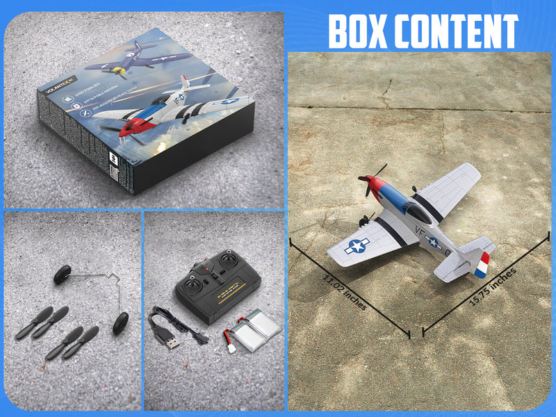 VOLANTEXRC P51 (RTF) 3CH 400mm para principiantes (15.7'') 76207