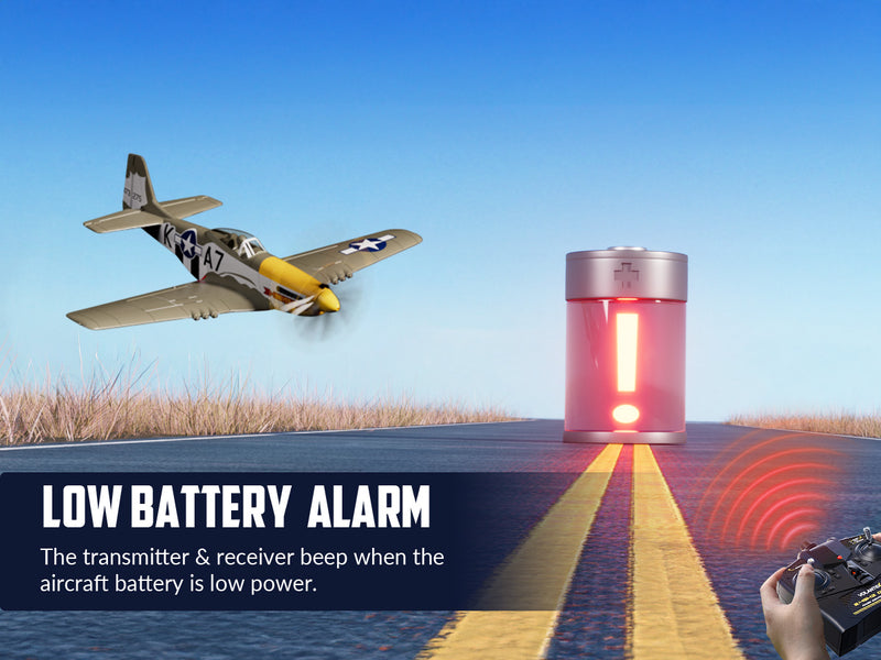 Volantexrc 500 mm Mustang P51 sin escobillas con estabilizador Gyro 76802