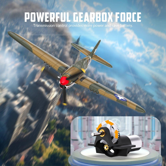 VOLANTEXRC Warhawk P40 (RTF) 4 canales 400 mm para principiantes (15,7'') 76113