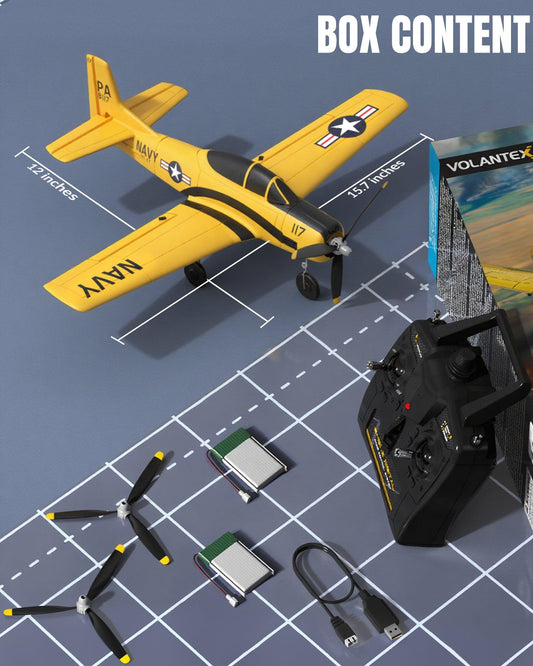 VOLANTEXRC T-28 Trojan RC Plane 4CH 400mm RTF with Xpilot Stabilization