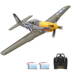 VOLANTEXRC 500MM Brushless Mustang P51 RC Warbird Airplane with Gyro Stabilizer 76802
