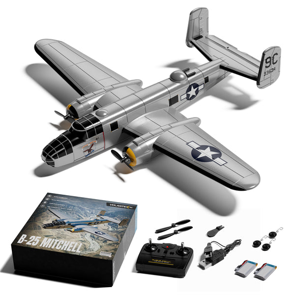 MATRIX B-25 Mitchell 大型RC飛行機 双発 ウォーバード VOLANTEXRC B25 Mitchell RC Plane (RTF) 3CH 400mm | EXHOBBY