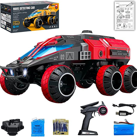 RACENT Monster Trucks 1:12 15kmh with Colorful Led Lights (Red)-EXHOBBY LIMITED.