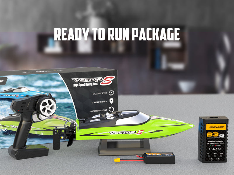 VOLANTEXRC VectorS Brushless RC Boat Self Righting for Lake Racing Kids Adults Great Gift Boat