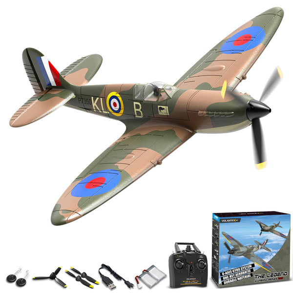 VOLANTEXRC Spitfire 4ch Remote Control Airplane for Beginners Xpilot Stabilizer RTF