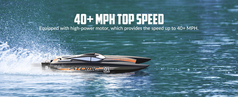 VOLANTEXRC Atomic Brushless High Speed Racing RC Catamaran Boat 40mph Fast ABS Unibody Hull