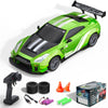 RACENT 1:20 RC Drift Car 4WD, LED Light, 2 Batteries, Dual Motor GREEN