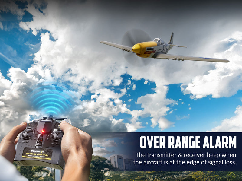 Volantexrc 500 mm Mustang P51 sin escobillas con estabilizador Gyro 76802