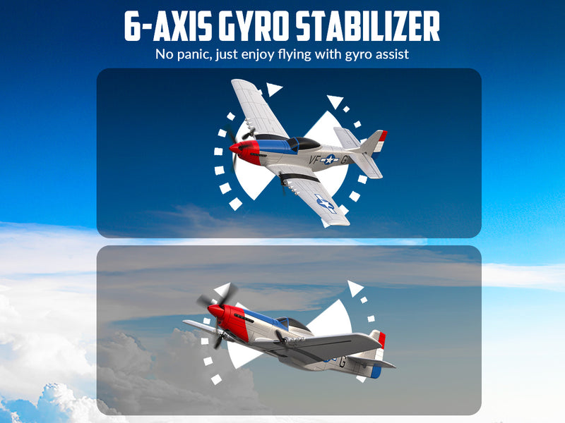 VOLANTEXRC P51 (RTF) 3CH 400mm para principiantes (15.7'') 76207