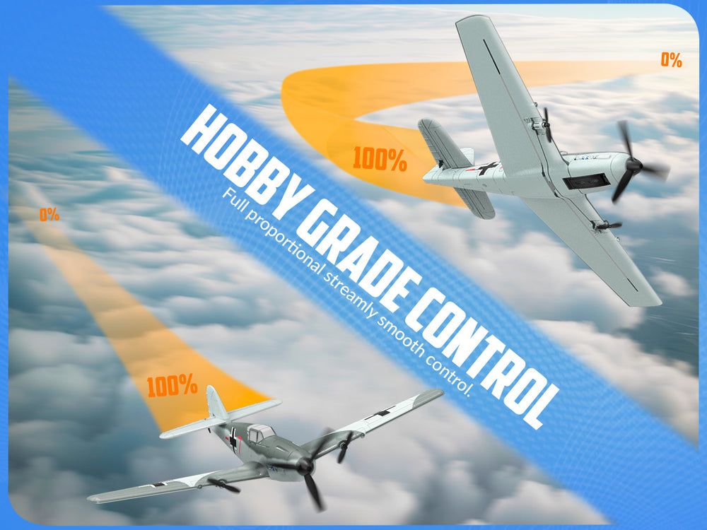 VOLANTEXRC BF109 RC Plane (RTF) 3CH 400mm for Beginners