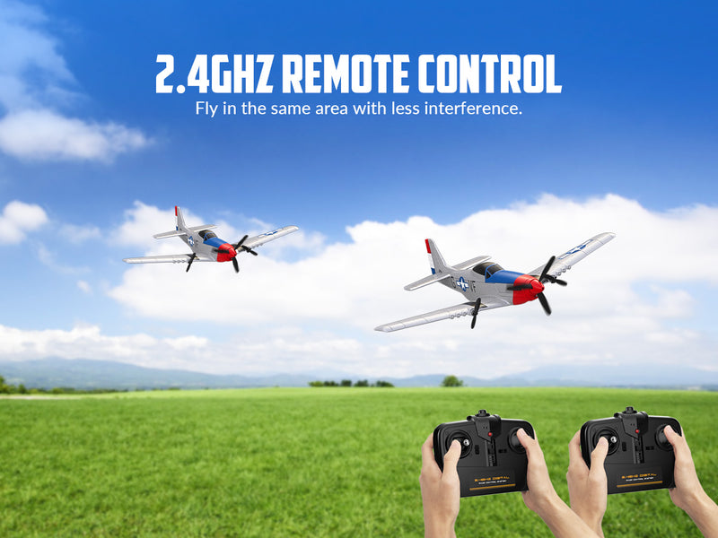 VOLANTEXRC P51 (RTF) 3CH 400mm para principiantes (15.7'') 76207