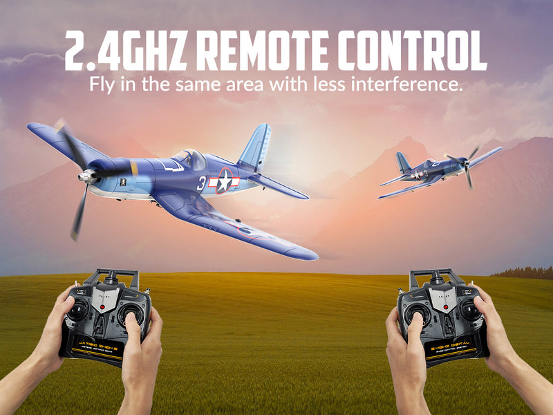 VOLANTEXRC Corsair F4U V2 (RTF) 4CH 400mm con una tecla acrobático (15,7'') 76108