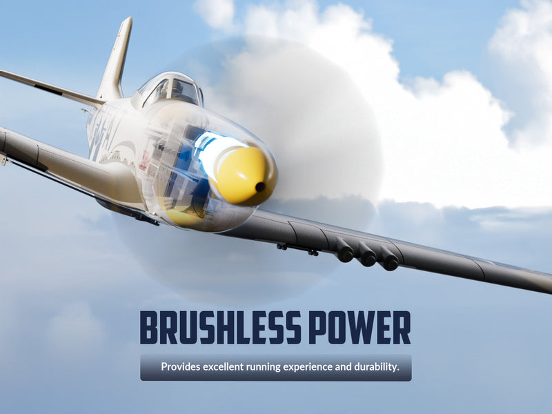 Volantexrc 500 mm Mustang P51 sin escobillas con estabilizador Gyro 76802