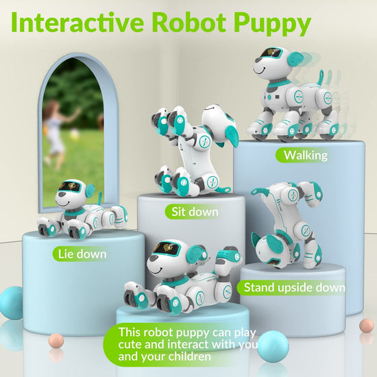 STEMTRON Programmable Interactive & Smart Dancing Remote Control Robot Dog Toy(Blue)-EXHOBBY LIMITED.