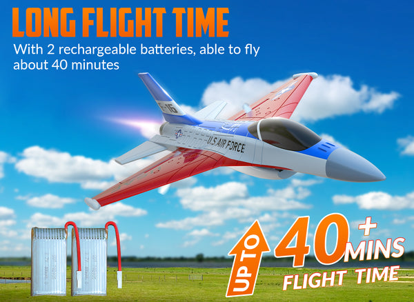 VOLANTEXRC F16 Falcon RC Fighter Jet for Beginners and kids Cool Lights Easy Fly