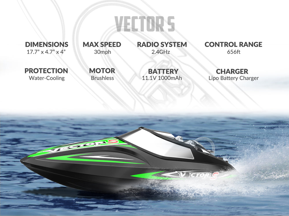VOLANTEXRC VectorS Barco RC de alta velocidad sin escobillas de 30 mph