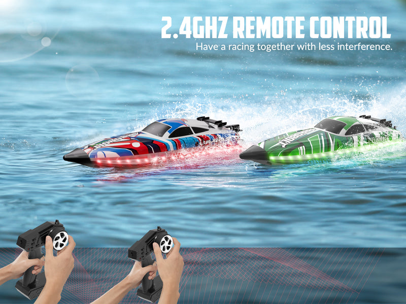 VOLANTEXRC Arrobolt Lumen S Brushless 35+MPH Fast RC Boat for Lakes RED (79706)