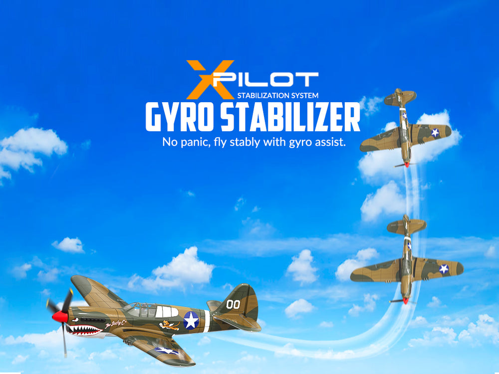 VOLANTEXRC Warhawk P40 (RTF) 4 canales 400 mm para principiantes (15,7'') 76113