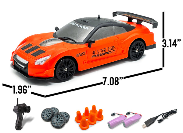 RACENT Blaze Racer: 1:24 Scale RC, 10MPH, LEDs, Drift