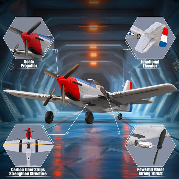 RC Plane 3 Channel Remote Control Airplane Fighter(76207 RTF)