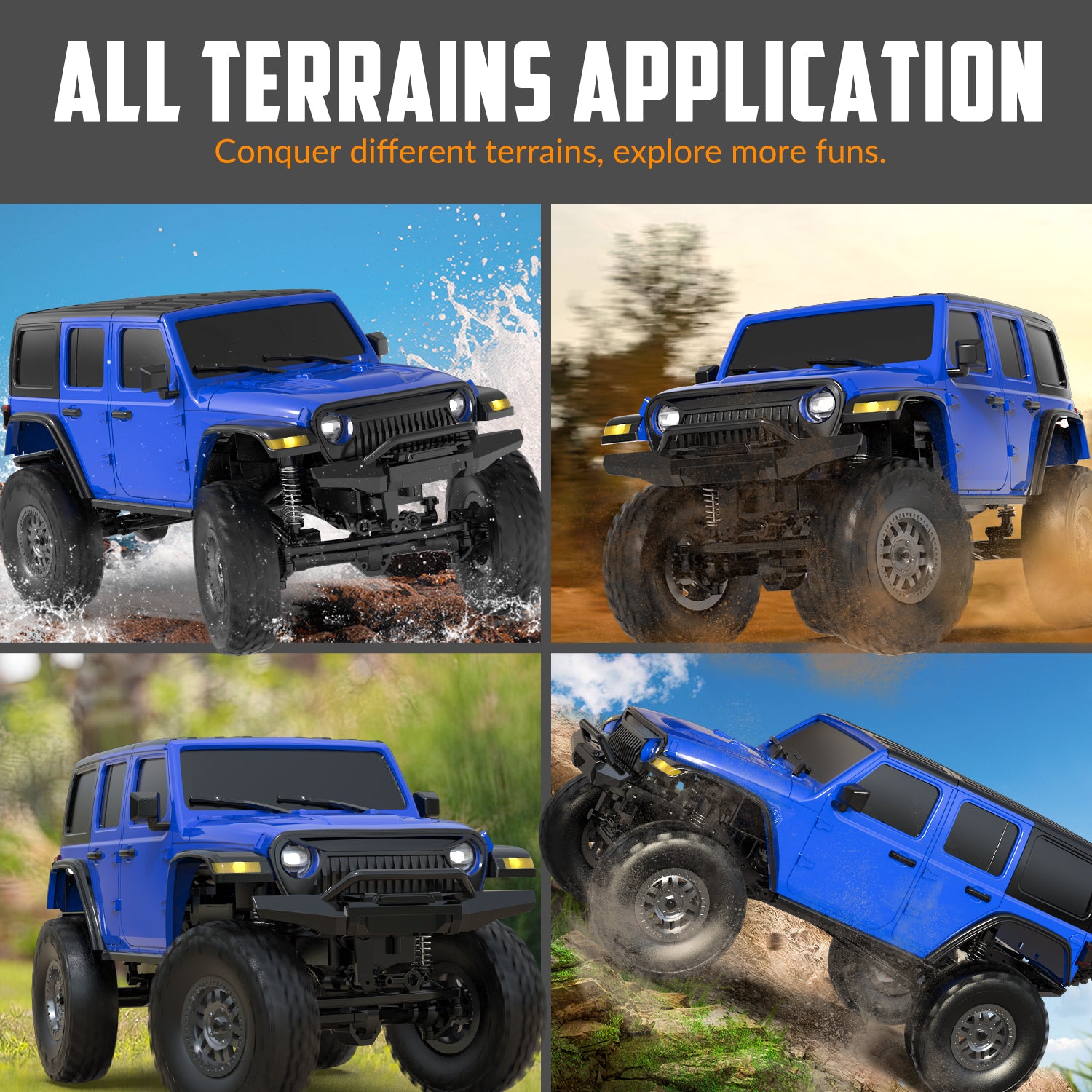 RCS24 Off Road Crawlers 1/24 All Terrain 4WD Monster Truck-EXHOBBY LIMITED.