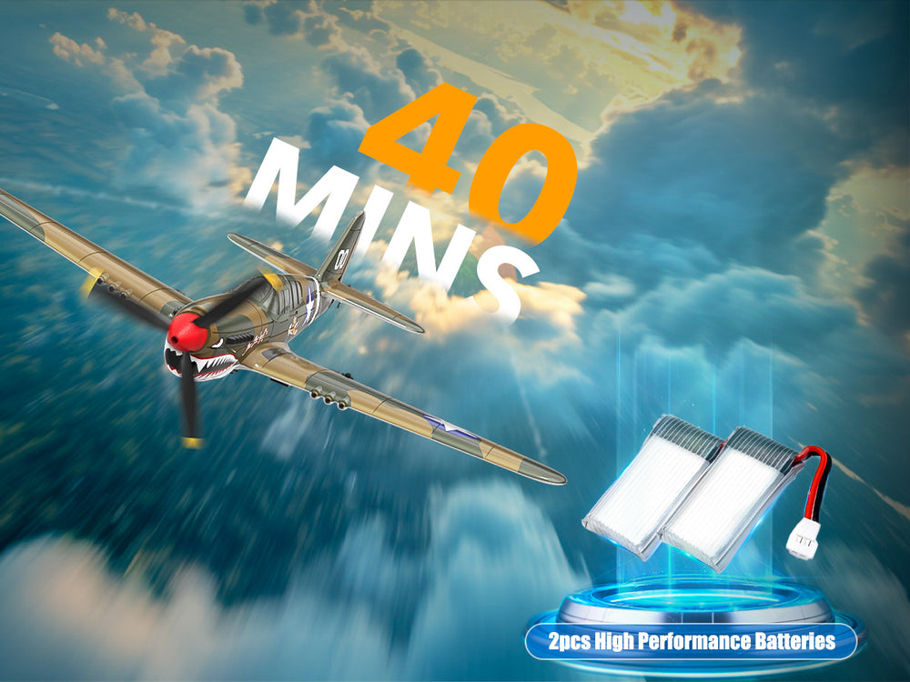 VOLANTEXRC Warhawk P40 (RTF) 4 canales 400 mm para principiantes (15,7'') 76113