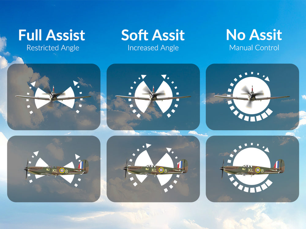 VOLANTEXRC Spitfire (RTF) 4CH 400mm para principiantes (15,7'') 76112