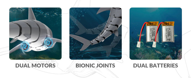 VOLANTEXRC RC Shark Toys for Pool 2.4GHZ RC RC Boats Great Gift for kids