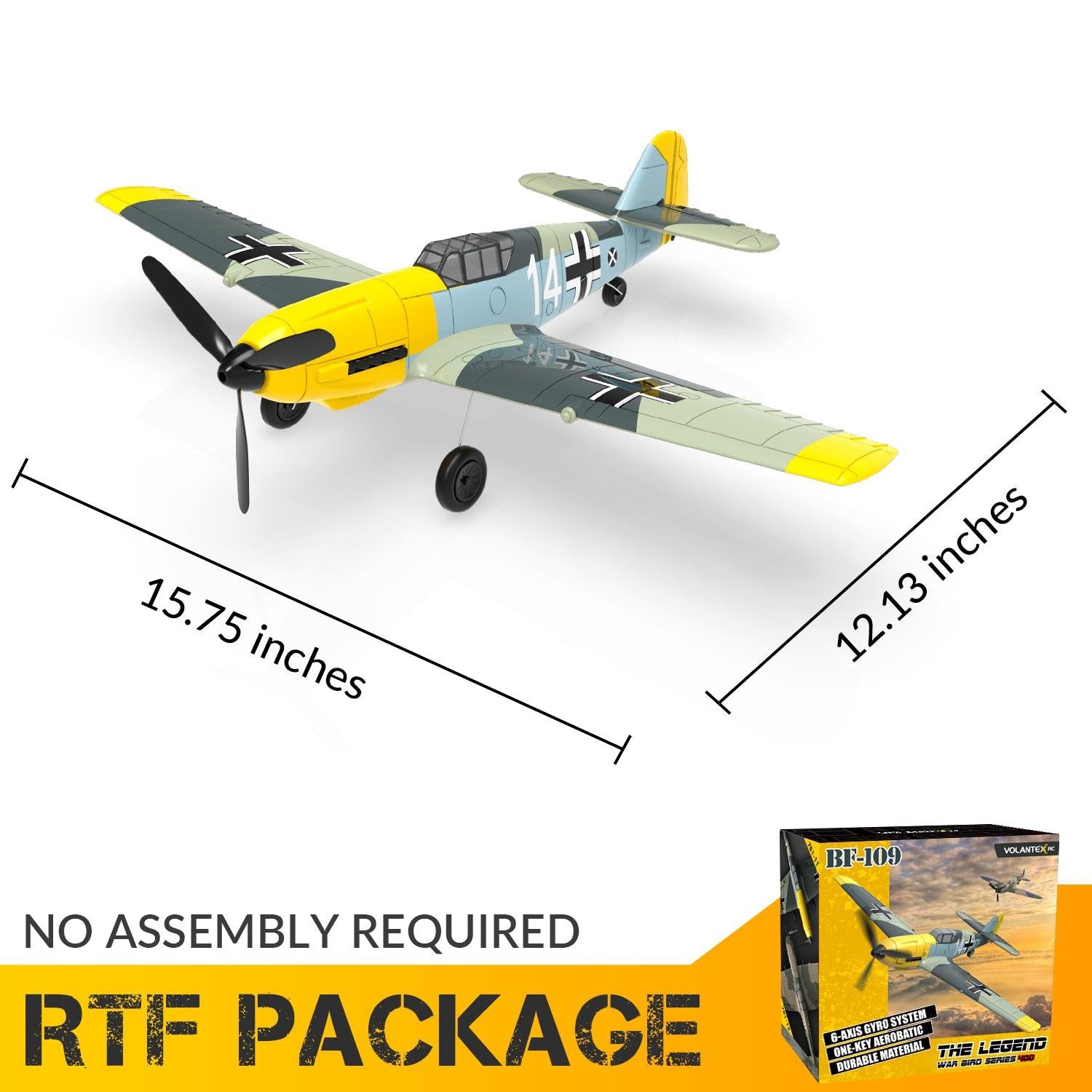 F109ラジコン飛行機　Volantex 戦闘機2.4g VOLANTEXRC BF-109 Warbird RC Plane | Beginner Friendly | EXHOBBY