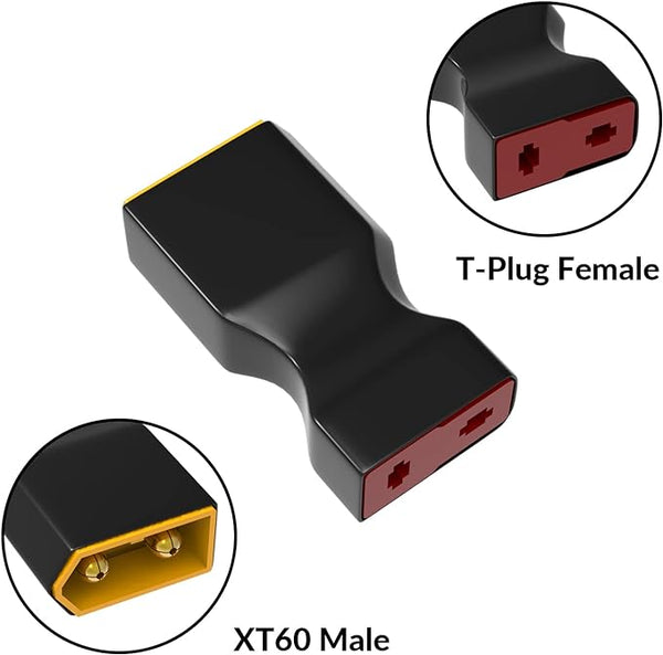 4pc T Female to XT60 Male Adapter for RC LiPo Batteries