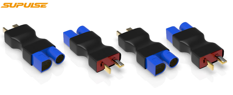 4pc T Plug Male to EC3 Female Adapter for RC Lipo Battery