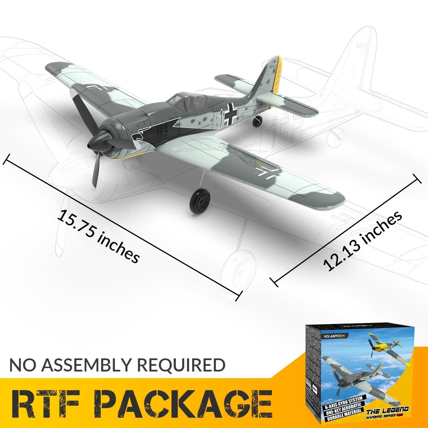 VOLANTEXRC FW190 Warbird RC Plane | Beginner Friendly | EXHOBBY