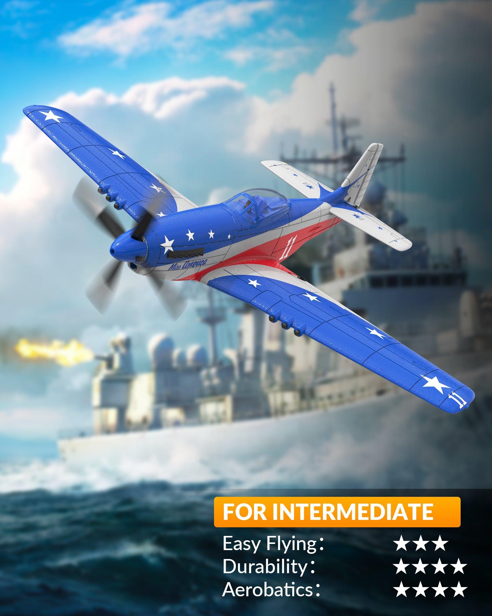 VOLANTEXRC Miss America RTF 4-CH RC Plane (76105) | EXHOBBY Official