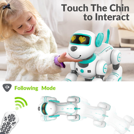 STEMTRON Programmable Interactive & Smart Dancing Remote Control Robot Dog Toy(Blue)-EXHOBBY LIMITED.