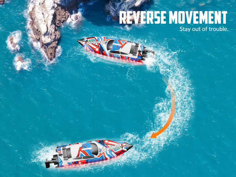 VOLANTEXRC Arrobolt Lumen S Brushless 35+MPH Fast RC Boat for Lakes RED (79706)