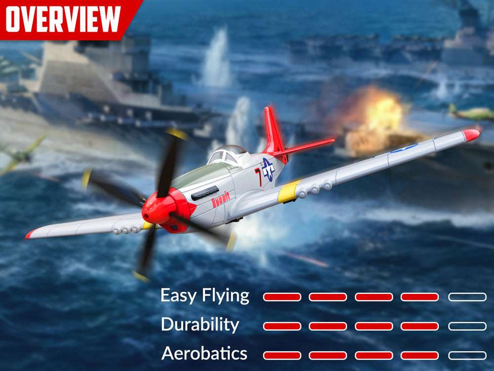 VOLANTEXRC P-51D Mustang 761-5 Beginner RC Warbird Plane RTF