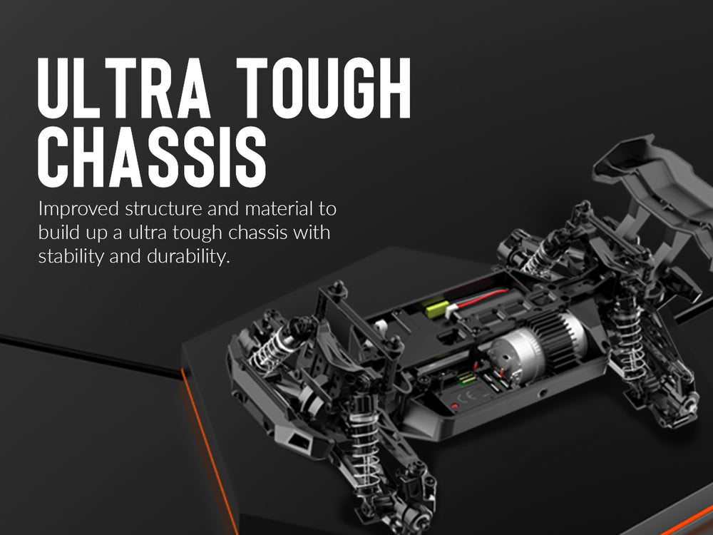 Racent Crossy Remote Control 4x4 RC Truck 1/16 Scale 30mph Fast High Speed 4WD Off Road （With Red Car Shell）