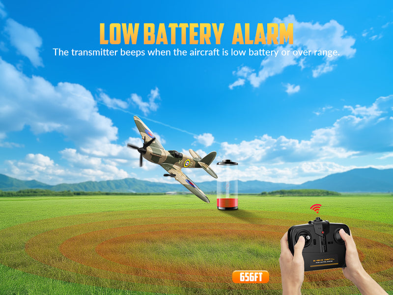 VOLANTEXRC Spitfire (RTF) 3CH 400mm con giroscopio (15,7'') 76205