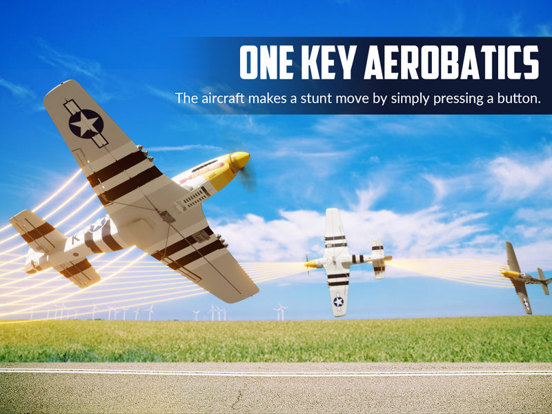 Volantexrc 500 mm Mustang P51 sin escobillas con estabilizador Gyro 76802