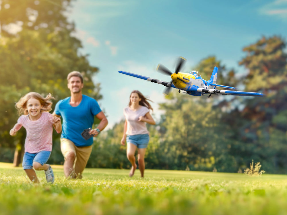 4-Channel P-51 Mustang RC Plane RTF with Xpilot Gyro - VOLANTEXRC