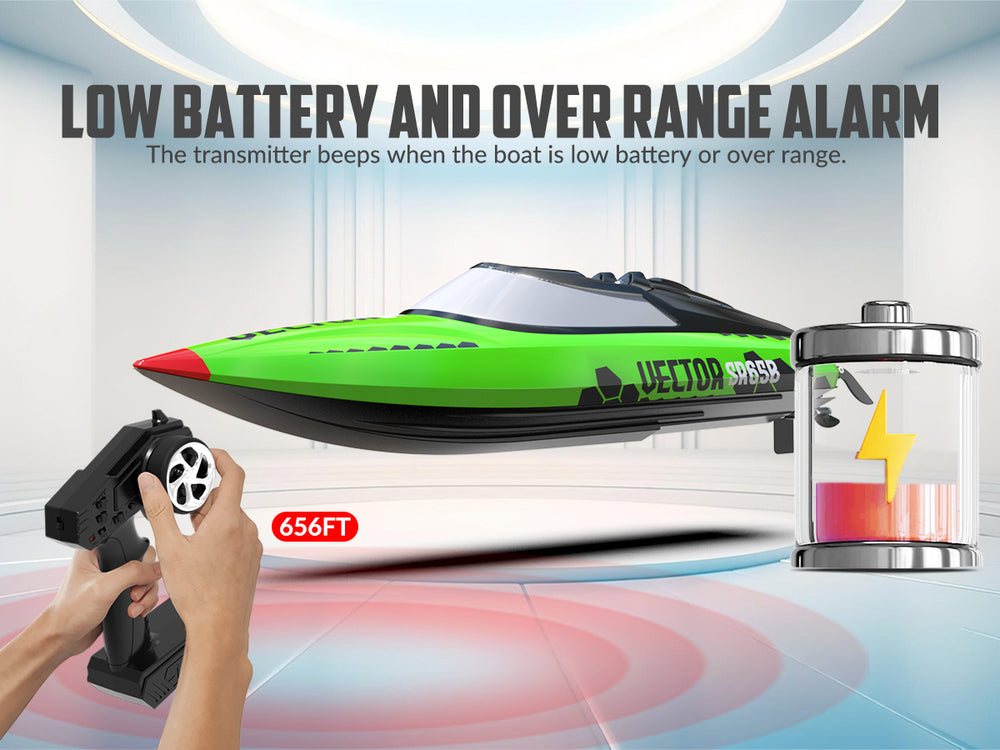 Barco RC VectorSR65B de alta velocidad sin escobillas 37MPH Autoadrizable RTR