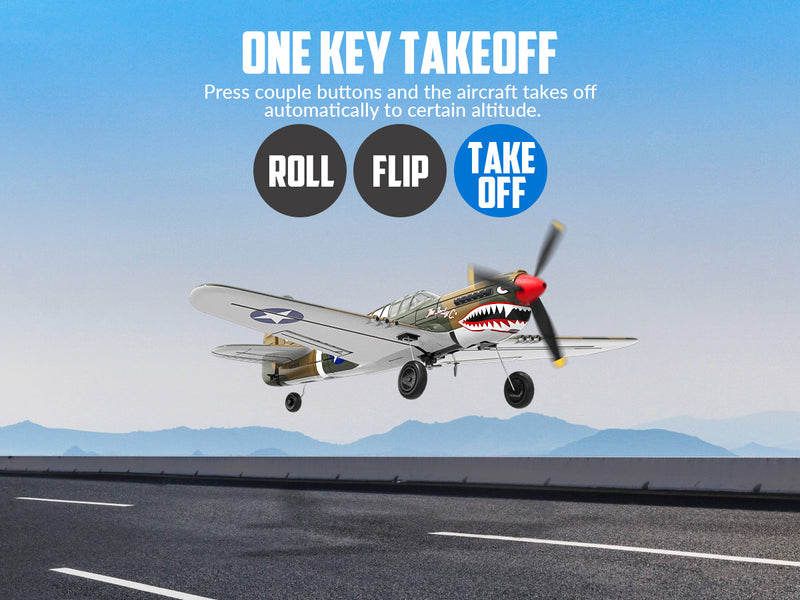 VOLANTEXRC Warhawk P40 (RTF) 4CH 400mm For Beginner (15.7'') 76113