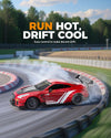 Racent 1:20 RC Drift Car 4Wd, 2 baterías, doble motor rojo