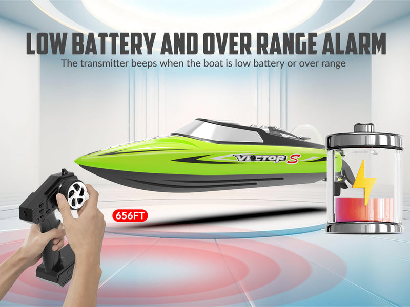 VOLANTEXRC VectorS Brushless RC Boat Self Righting for Lake Racing Kids Adults Great Gift Boat
