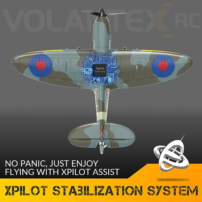 VOLANTEXRC Spitfire Scale Warbird RC Airplane for Kids Xpilot Gyro Stabilizer Easy Fly Aircraft-EXHOBBY LIMITED.