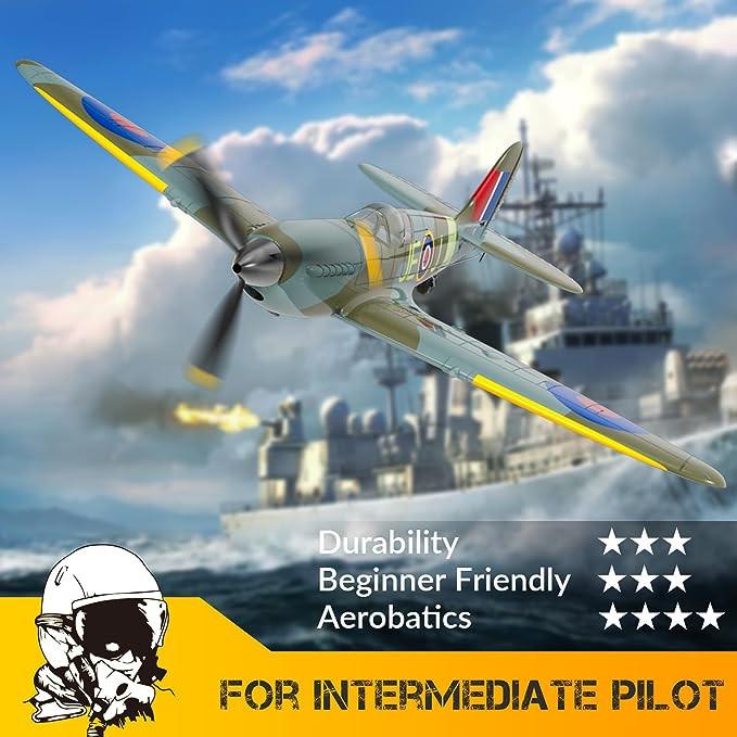 VolantexRC Spitfire V2 Beginner RC Airplane RTF | EXHOBBY
