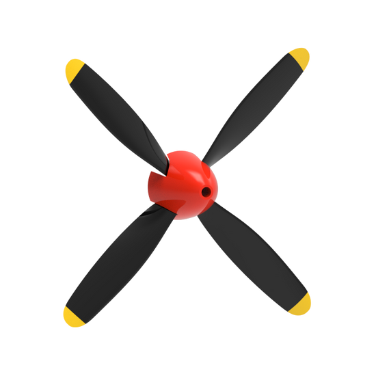 Propeller Full Set for RC Airplane P51 Mustang V2 (Red)-EXHOBBY LIMITED.