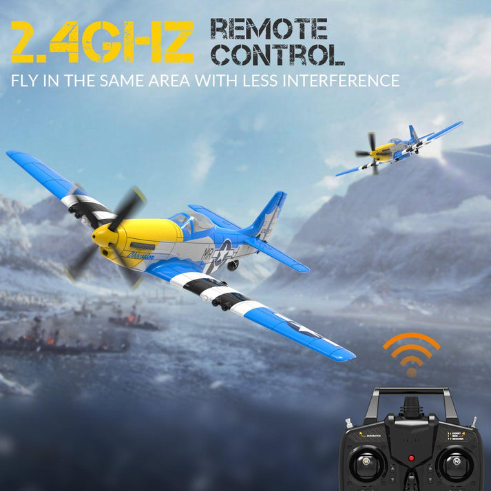 VOLANTEXRC Mustang P51 Warbird RC Airplane with Gyro Easy Fly Remote Control Plane-EXHOBBY LIMITED.