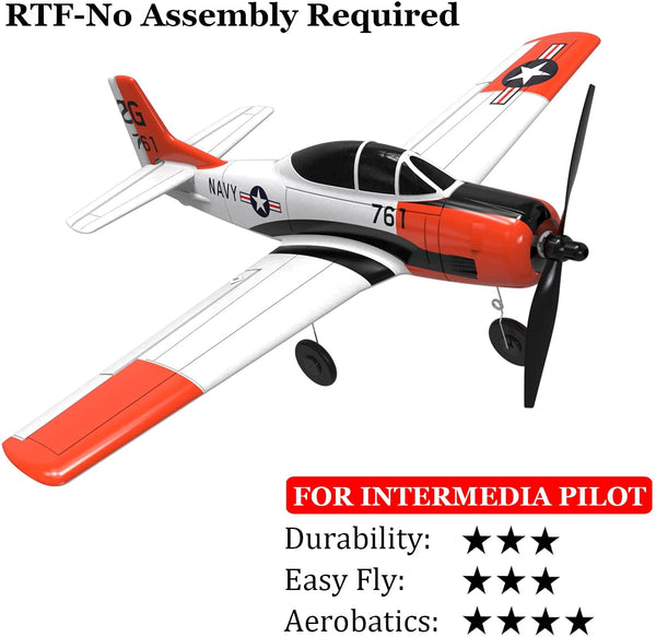 VOLANTEXRC T28 Trojan 4ch RC Trainer Airplane with Xpilot Gyro Stabilizer One key Aerobatic