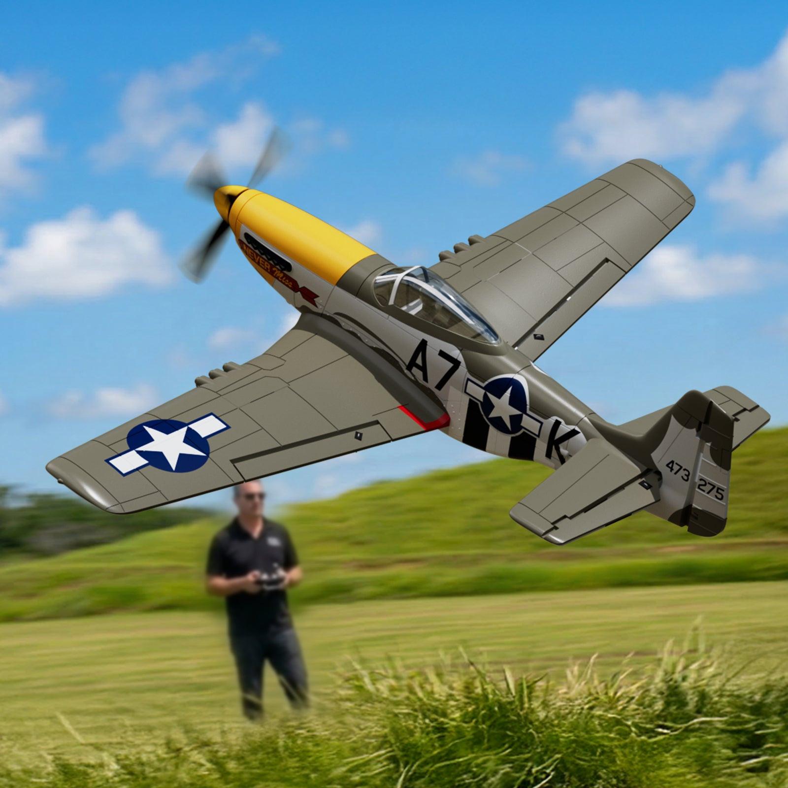 VOLANTEXRC P-51 Mustang Brushless RC Plane 500mm RTF | EXHOBBY